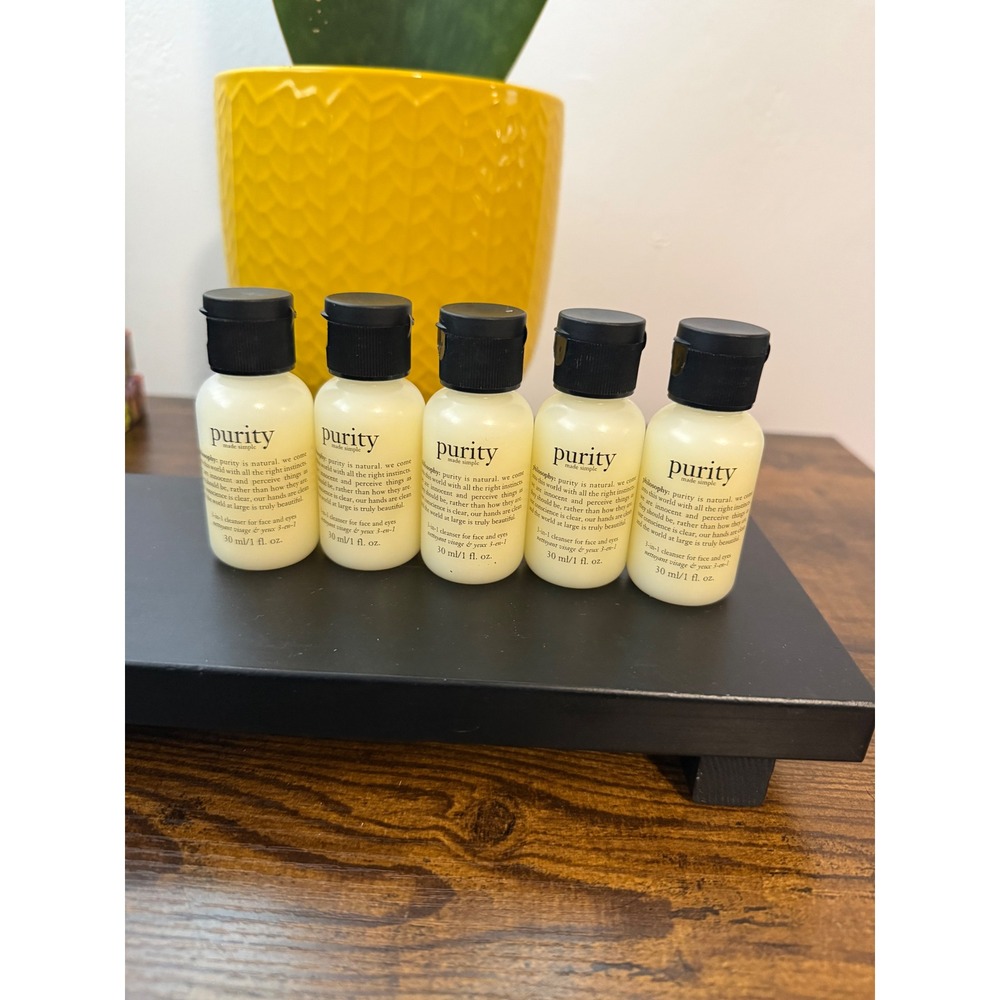Philosophy Purity Made Simple 3-in-1 Facial Cleanser Travel Size 1oz Lot of 5